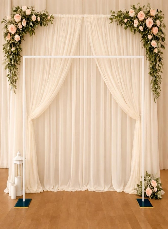 VinsPro SLNS Square Arch Balloon Decoration Stand | White PVC Frame | 6ft Height x 6ft Width | Durable Arch for Birthday, Anniversary, Party Decorations - Image 1